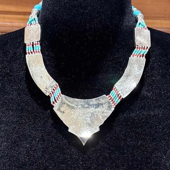 Handmade Tibetan Beaded Necklaces.  Various sizes, stones, and designs available - Picture 10 of 14